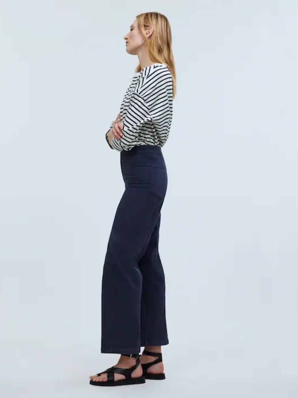Madewell Emmett Wide Leg Crop Pant - Picture 3 of 8